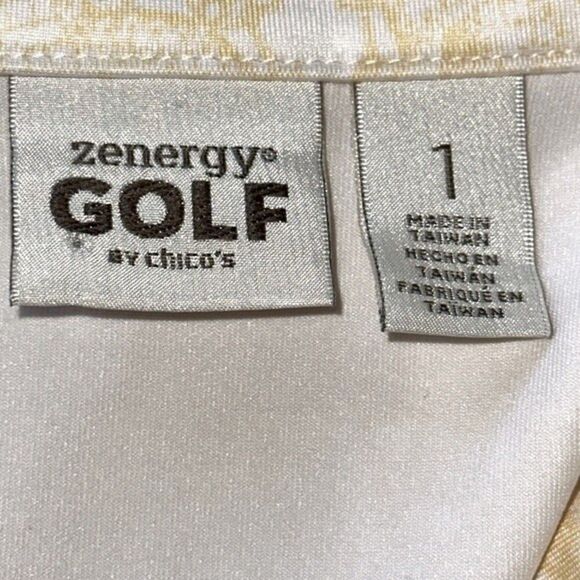 Chico's Zenergy Golf Polo Size 1 (8) Medium Striped - Picture 14 of 16